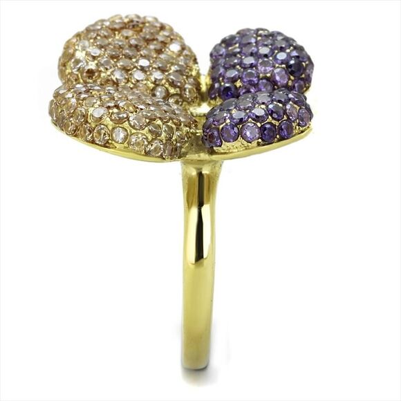 Stainless Steel Butterfly AAA grade CZ Ring 9 - Picture 7 of 8